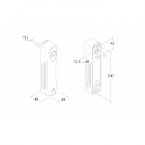 Napęd rygla okiennego FRA-BSY+