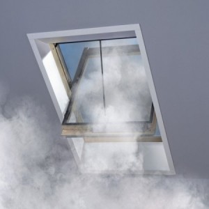 Okno oddymiające S08 1140x1400 mm z kołnierzem uszczelniającym