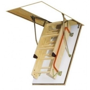 Schody EI-60 600x1200 mm z drabinką drewnianą