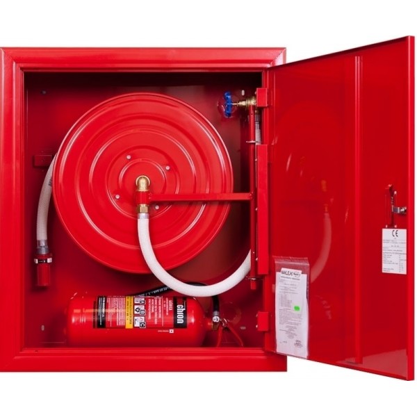 Hydrant wnękowy 25/30m z miejscem na gaśnicę pod zwijadłem Hydrant wnękowy 25/30m z miejscem na gaśnicę pod zwijadłem