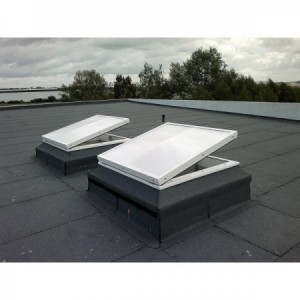 Klapa dymowa "FIRE" 1000x1200mm z napędem 24V