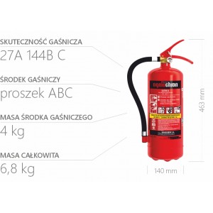 Gaśnica proszkowa 4kg GP-4x ABC