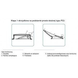 Klapa dymowa AWAK PS2 1250x1250mm