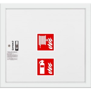 Hydrant wnękowy 52/15m ze zwijadłem z miejscem na gaśnicę z boku