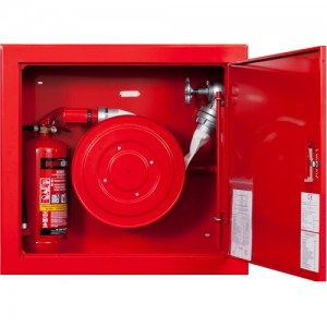 Hydrant wnękowy 52/15m ze zwijadłem z miejscem na gaśnicę z boku