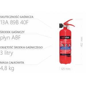Gaśnica pianowa 3l GPN-3x ABF