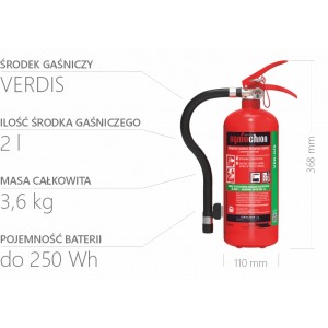 Urządzenie gaśnicze do baterii litowych VER-DIS 2x
